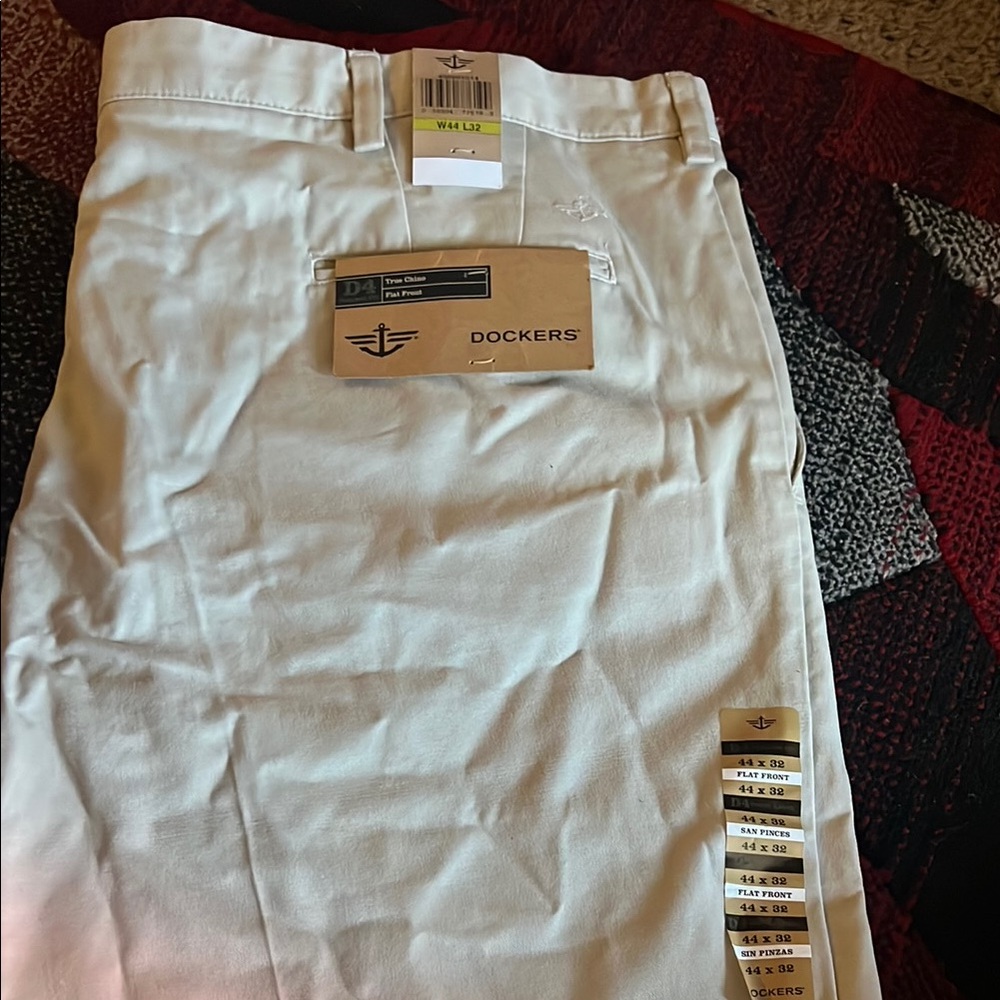 Dockers White Flat Front Pants